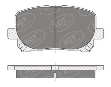 SCT GERMANY Piduriklotsi komplekt,ketaspidur SP 349 PR